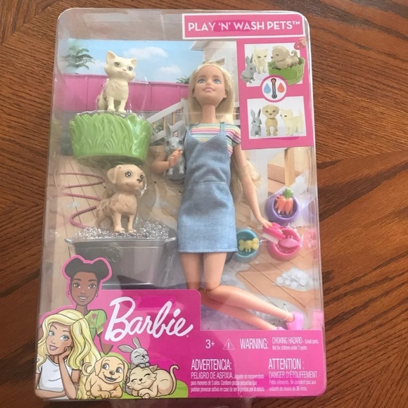 barbie play and wash pets